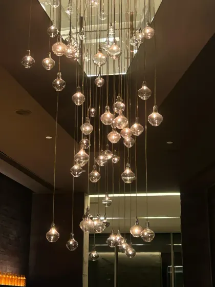 The stunning ambiance at Andaz Delhi, the venue for the Kumaoni & I gin launch. I always work to complement the venue's atmosphere, integrating it into the overall experience of the event.