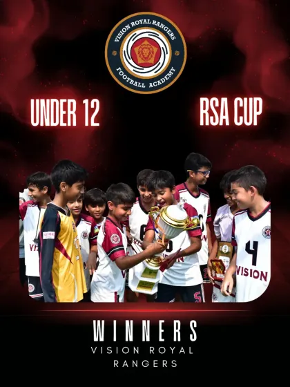 Victory for our Under 12s at the RSA Cup. We train our players not just to compete, but to develop a winning mentality. This trophy is a testament to their hard work, teamwork, and the expert guidance of our coaches.