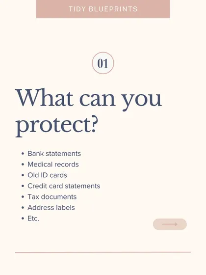 What can you protect with an ink roller? Everything from bank statements and medical records to old ID cards and address labels on packages.