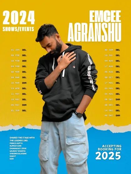 The hustle in a single frame. This graphic shows my packed 2024 schedule and highlights some of the incredible artists I've shared the stage with. Having hosted over 1000 events, I'm now ready to bring that experience to your event in 2025.