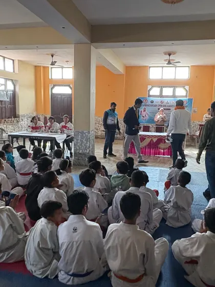 A view of the students and audience during one of our organized karate events.
