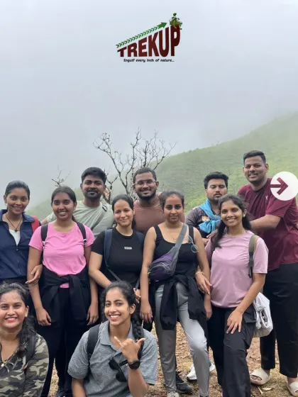 A group of friends enjoying the Netravathi trek together. My trips are perfect for making memories with your favorite people.