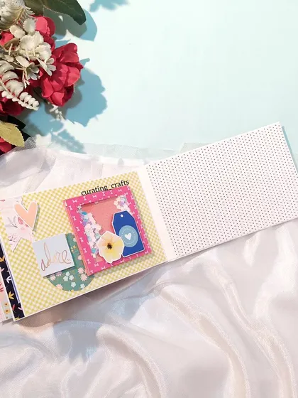 An inside page of the birthday mini scrapbook.