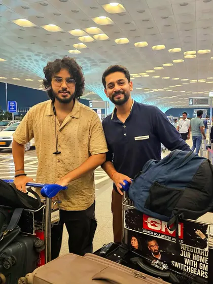 At the airport, ready for our UK tour. The journey is as much a part of the experience as the destination.
