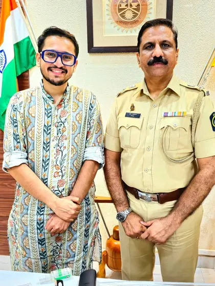 Another photo with a senior officer at the jail. This experience taught me to be grateful for every little thing and reinforced my belief in the healing power of music.