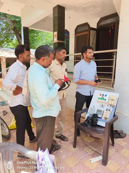 Farmers in Jaipur get a close look at our automation demo kit, learning how it can make irrigation easier and more precise.