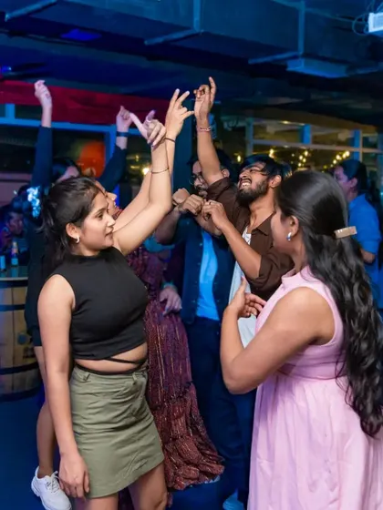This is what it's all about. Friends getting together, hands in the air, and just losing themselves in the music. I love seeing our dance floor filled with this kind of pure party energy.
