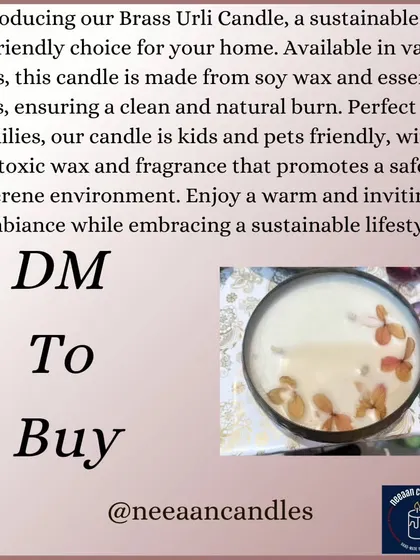 Brighten up with a clear conscience. My Brass Urli Candle is a sustainable and eco-friendly choice, made from soy wax and essential oils for a clean, natural burn.