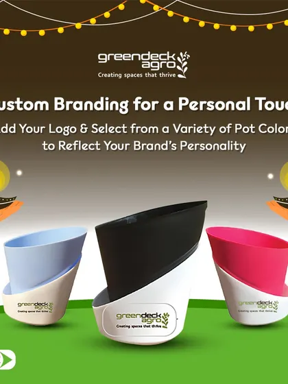 I offer custom branding for a personal touch on all corporate gifts. You can add your logo and select from a variety of pot colors to reflect your brand's unique personality.