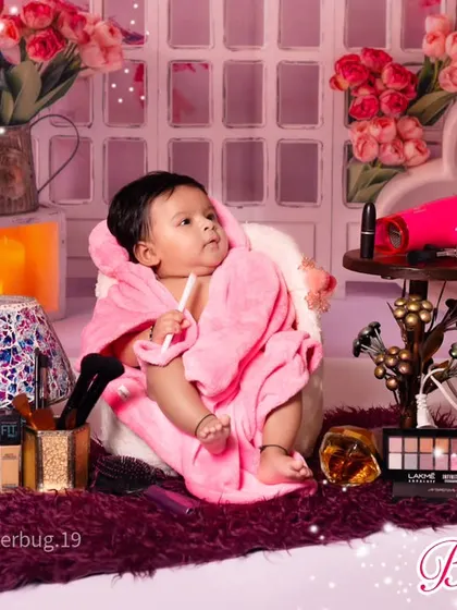 This little Barbie is getting ready for her close-up in a fun and glamorous spa-day themed shoot.
