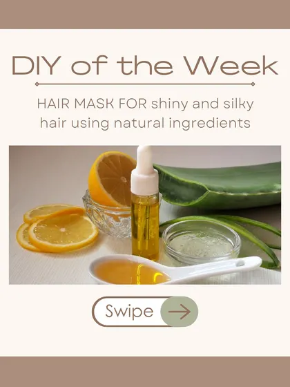 This week's DIY is a hair mask for shiny and silky hair using simple, natural ingredients. This post introduces a recipe designed to give you luscious locks at home.