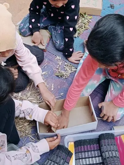 A collection of moments from our various hands-on science activities, showing children deeply engaged in learning through doing.