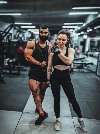 A duplicate image showing a moment with my partner at the gym.