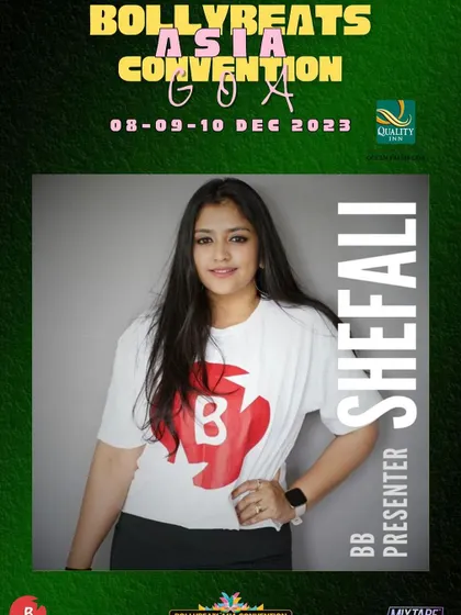 Here's our amazing presenter Shefali, ready to rock the stage at the Goa convention. We bring together a diverse team of instructors to share their unique skills.