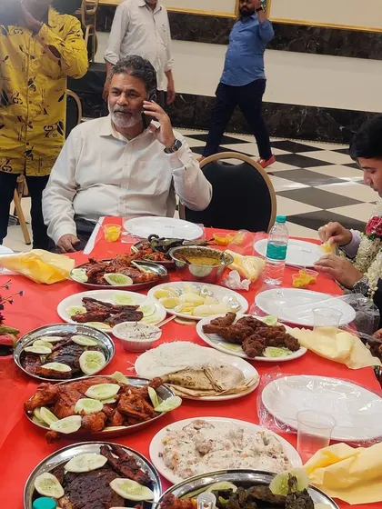 The groom's party enjoying the feast at CM Palace. We take pride in serving the main guests of honor with the best of our culinary offerings.