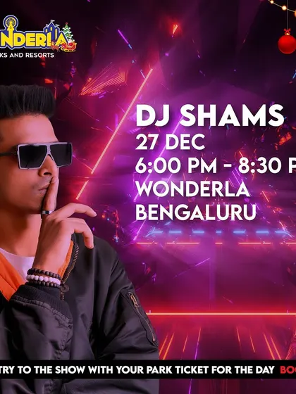 My official poster for the Christmas Celebration at Wonderla Bengaluru. I was excited to bring the jingle beats and festive fusion to the park.