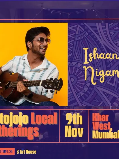 Poster for my original music performance at a Motojojo Local Gathering. These intimate gatherings are a great way to connect with true music lovers.