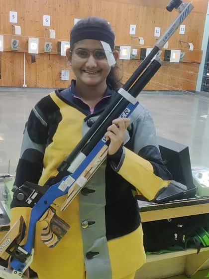 Riya Misal, who secured a silver medal at the 11th West Zone Competition in Pune.