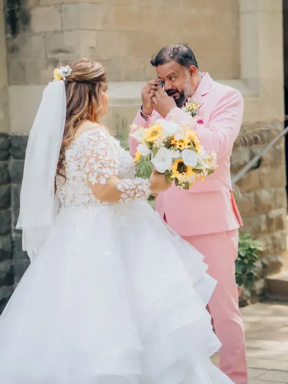 The groom's emotional reaction when he saw his bride for the first time says it all. This is the power of a beautiful transformation.