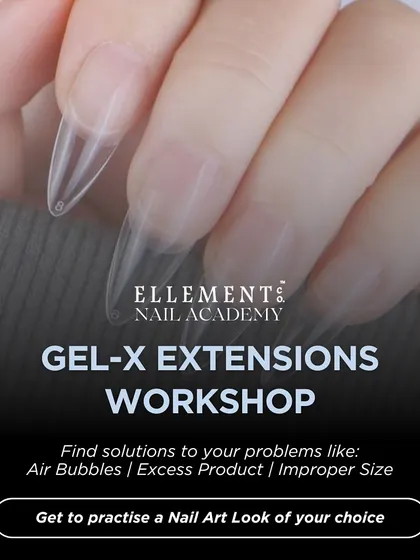 Learn to perfectly apply trending soft gel extensions with us. This workshop helps you solve issues like air bubbles and improper sizing, and you get to practice a nail art look of your choice.