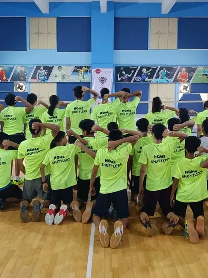 "Talent wins games, but teamwork and intelligence win championships." This photo from our 2022 summer camp captures the spirit of unity as the team poses together.
