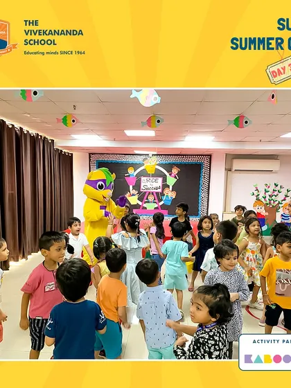 A circle of curious and happy children gathers around our mascot, ready for the next fun game or activity. We create engaging experiences for every group.