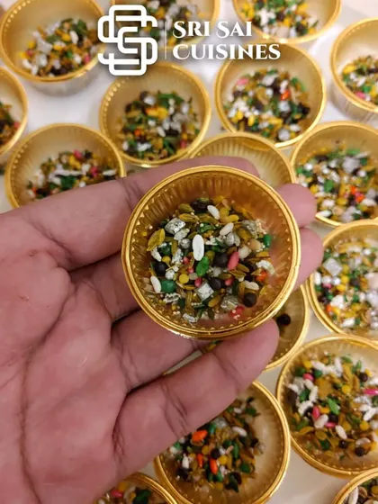 I also offer Irani Paan Mukhwas in small, elegant bowls. It's a convenient, deconstructed way for guests to enjoy the flavors of paan without the leaf.