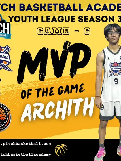 Archith of The Invaders earned the Game 6 MVP with relentless hustle and a 28-point performance that set the tone for his team's win.