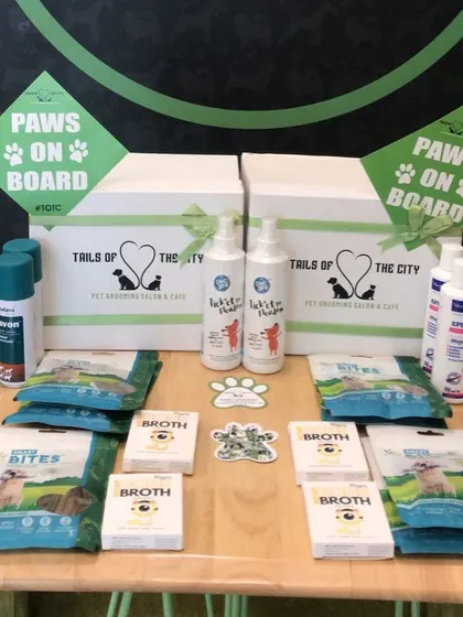 Check out our festive giveaway hampers! They are packed with high-quality goodies like natural dog treats, broths, and grooming sprays that we personally recommend.