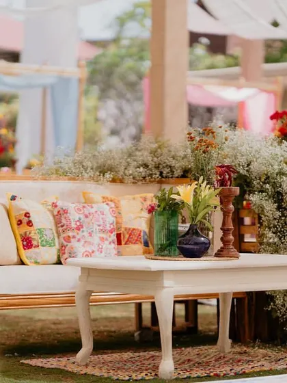 These images and videos showcase the rich variety of details, floral arrangements, and decor elements that bring our vibrant Haldi and Mehendi celebrations to life.