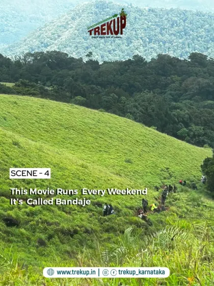 This movie runs every weekend. It is called Bandaje. A shot of our group making their way up the scenic trail.
