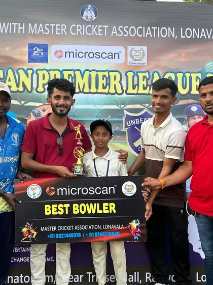 Our bowler getting recognized as the 'Best Bowler' of the tournament. His disciplined line and length troubled every batsman he faced.