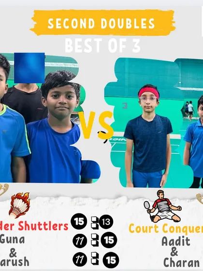 A close Second Doubles match from Day 4 that went the distance. These experiences are invaluable for player development.