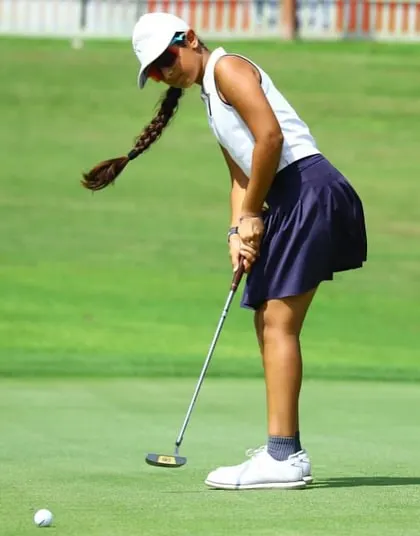 Jenaya Bamnyal demonstrates perfect putting form on her way to a 1st Runner-Up finish at the US Kids Golf Championship.
