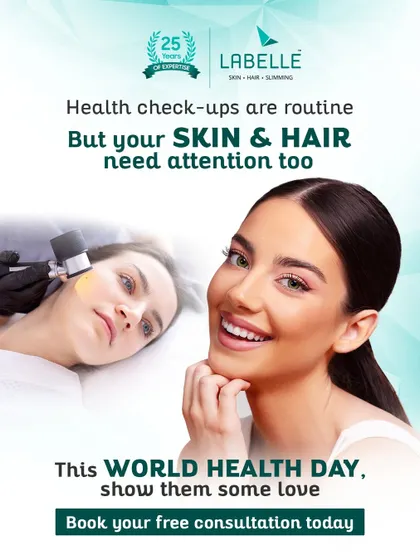 This World Health Day, remember that your skin and hair need attention too. Show them some love with our specialized care in skin, hair, and slimming.