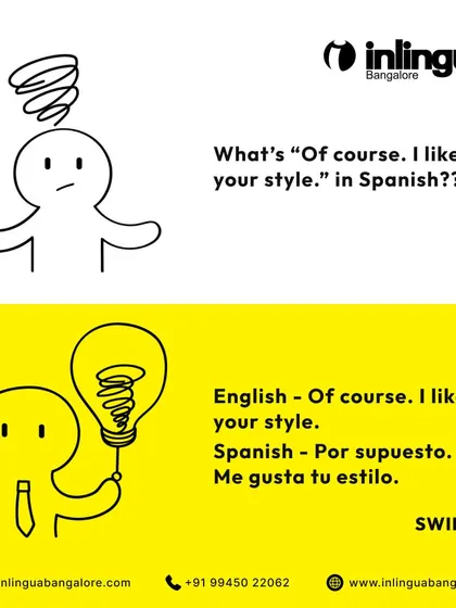 A duplicate graphic teaching a useful phrase in Spanish, reinforcing the lesson for users who may have missed it.