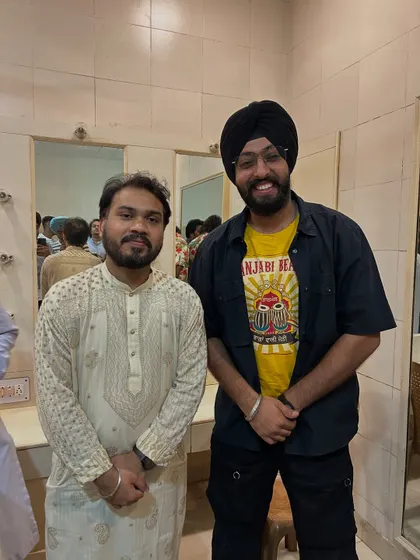 A moment with the talented Nishit Gangani bhai after a musical night. The community of musicians is like a family.