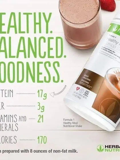 This is the foundation of my 80% nutrition rule. The Herbalife Formula 1 shake is a healthy meal replacement packed with 17g of protein and 21 vitamins and minerals in just 170 calories, making it a perfect tool for effective weight management.