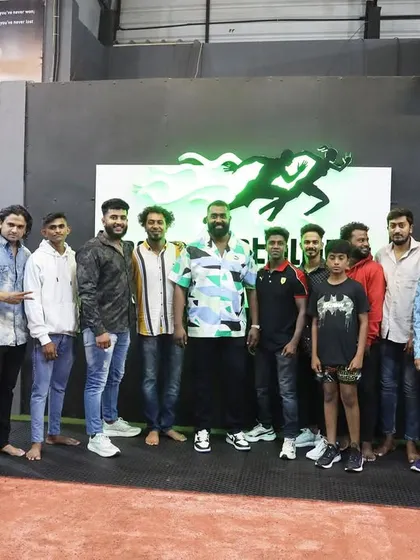A group of friends and supporters celebrating with us at the academy.