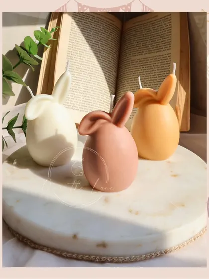 My floppy-eared bunny egg candles are another one of my playful Easter designs. They have so much character.