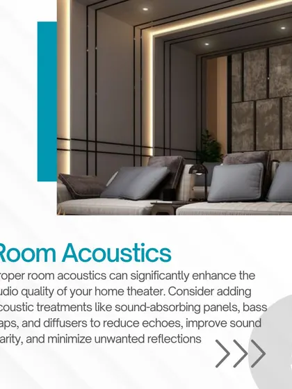 Proper room acoustics are critical for clear, intelligible sound. We use professional treatments like sound absorbing panels, bass traps, and diffusers to control echoes and unwanted reflections, ensuring the audio you hear is exactly as the director intended.