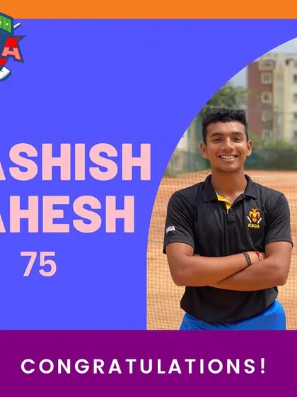 A solid knock under pressure. We celebrate Aashish Mahesh's score of 75, a crucial contribution for his team.