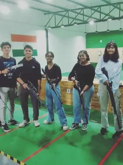This group of friends came ready for some action. Everyone gets to try their hand at holding and shooting a real air rifle in a safe and controlled environment.