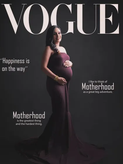 Every mother deserves to be on the cover of a magazine. This creative 'Vogue' inspired edit is a powerful way to celebrate the adventure of motherhood.