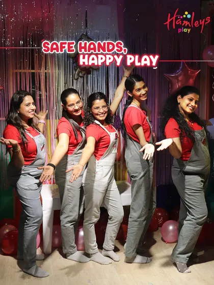Safe hands lead to happy play. Meet some of our amazing Play Pals! We are a team of trained, friendly, and watchful staff dedicated to making sure your child's playtime is both incredibly fun and completely safe.