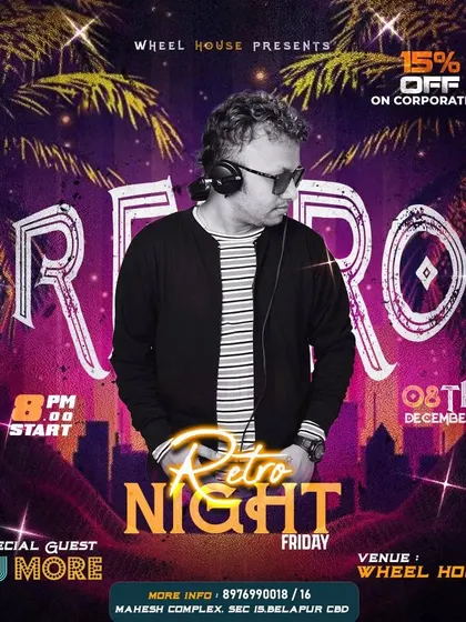Here's a poster for a Retro Night, where I spin an old-school mix bag of classics that everyone loves.
