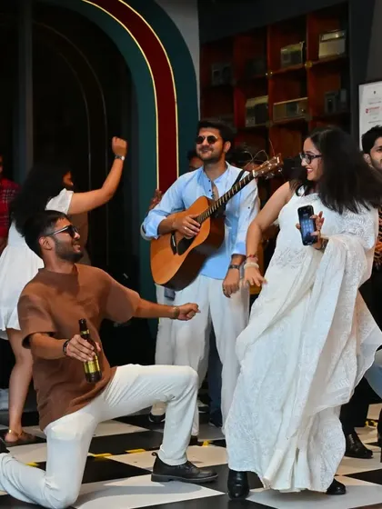 When the music moves you to get down on one knee, even if it's just for a dance. Full filmy moments are guaranteed.