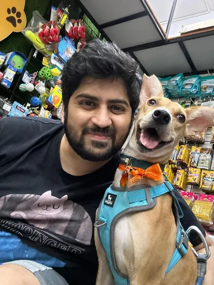 Maria flashing a happy smile for a selfie. This little angel is full of love and is looking for a home in Bangalore to share it with.