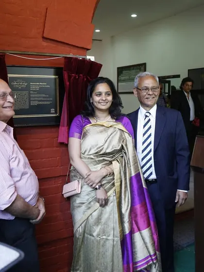 Posing proudly at the unveiling of the UNESCO award plaque at The Doon School. This project was a significant opportunity to apply our heritage conservation principles to a beloved institutional landmark.