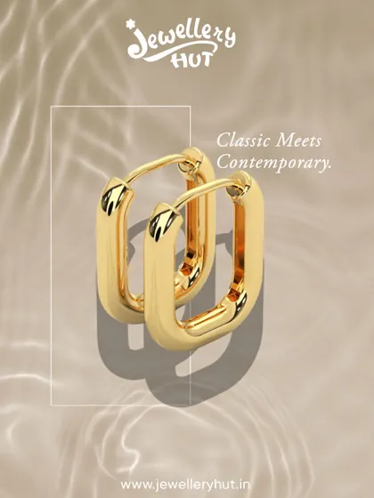 A modern twist on a classic. These statement rectangle hoops are sleek, sharp, and unapologetically bold, perfect for the woman who owns every room she walks into.
